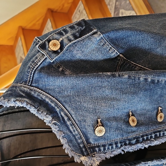 👚Open Style Jean Jacket - Picture 5 of 8